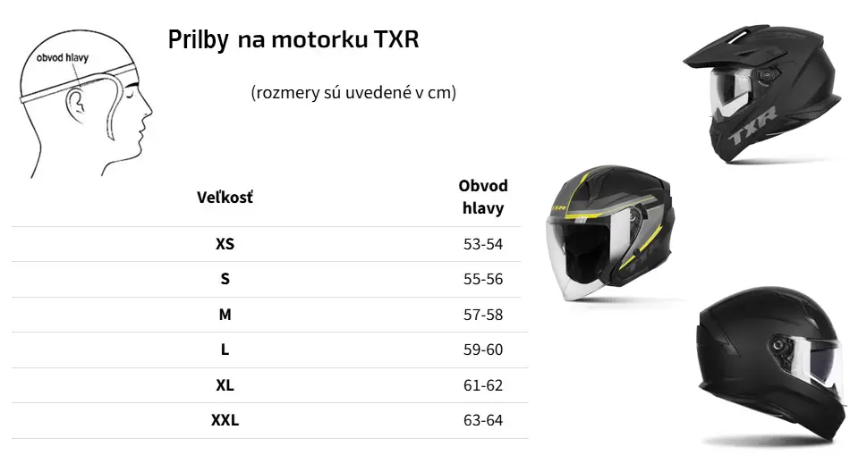 TXR Otvorená prilba na motorku Glide čierna matná XL